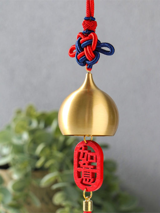 Колокольчик "Золотой купол и узел счастья" 4,5х4,5х10 см