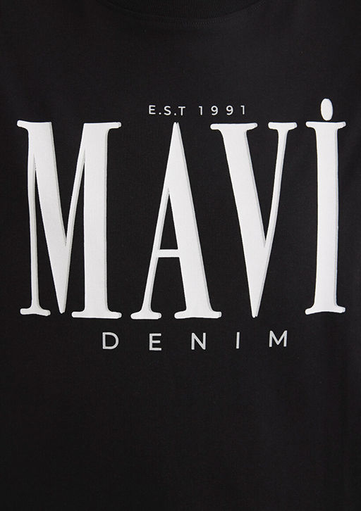 Mavi Logo Bask?l? Siyah Tisort  фото 6