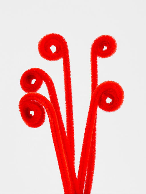 Синельная проволока, набор 100 шт, размер 1 шт 30х0,8 см, цвет красный