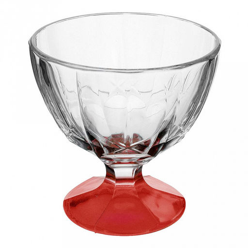 Креманка стеклянная Лак микс new д10,2см, h10,3см, форма Звезда, крашеное дно (Россия) - Домашняя мода фото 2