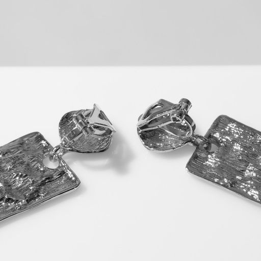 Клипсы висячие Лёгкость пластина, цвет серебро