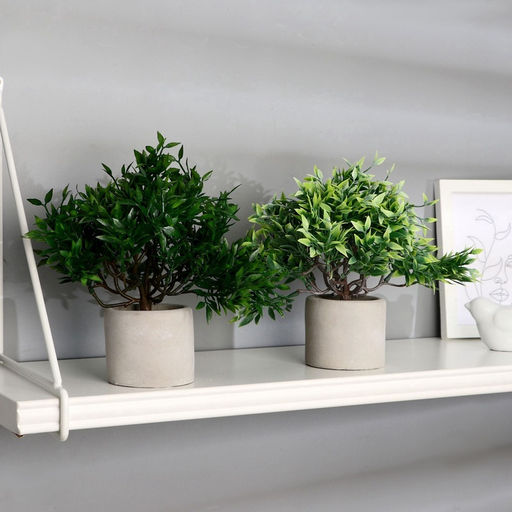 Искусственный цветок в горшке «Фрутикоса пышная», 14×20 см, МИКС