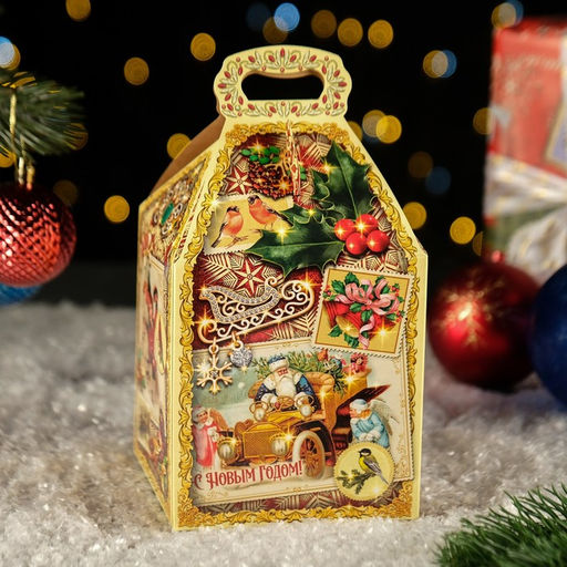 Цена за 5 шт. Коробка подарочная складная Столичный 12 х 12 х 17 см - Simaland фото 2