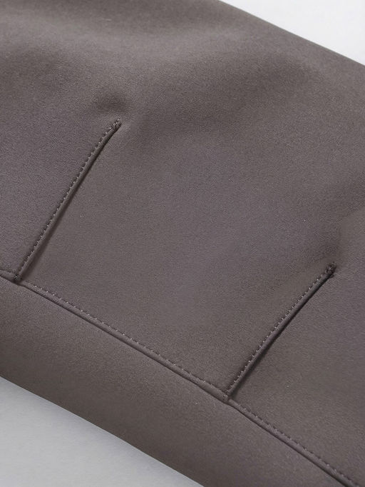 Парка женская софтшелл виндстоппер удлинённая с капюшоном темно-серого цвета 9618_1TC