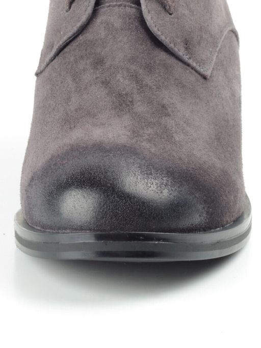 04-R178-2 GREY Ботинки зимние женские (натуральная замша, натуральный мех) - Фабричный китай фото 11