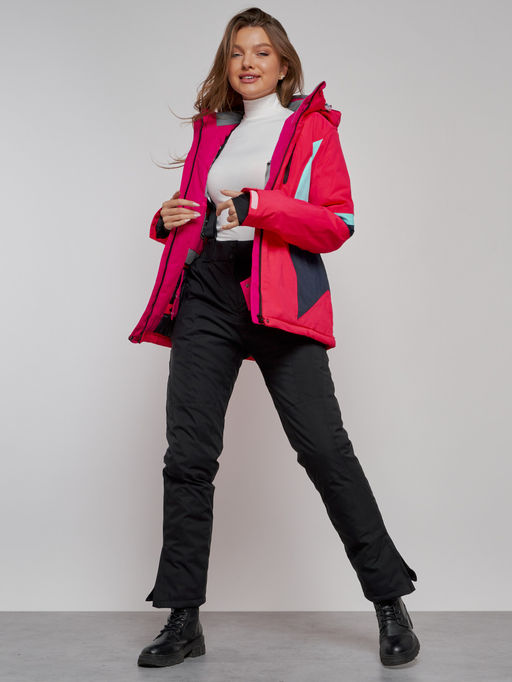 Горнолыжная куртка женская зимняя розового цвета 2201-1R - Chunmai фото 20