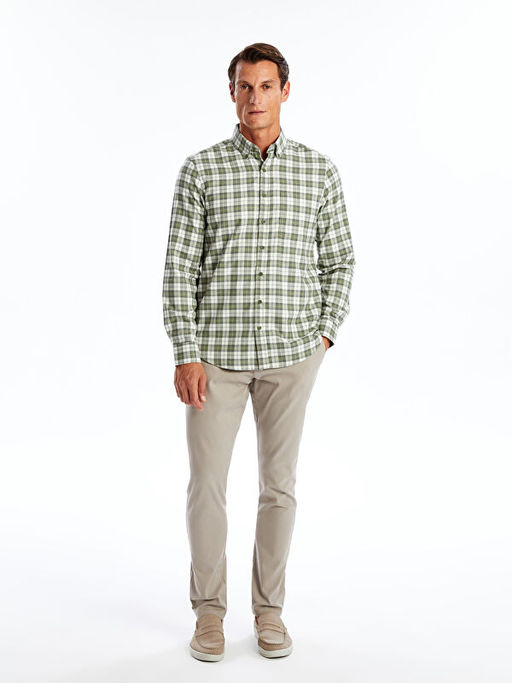 Regular Fit Uzun Kollu Ekose Erkek G?mlek