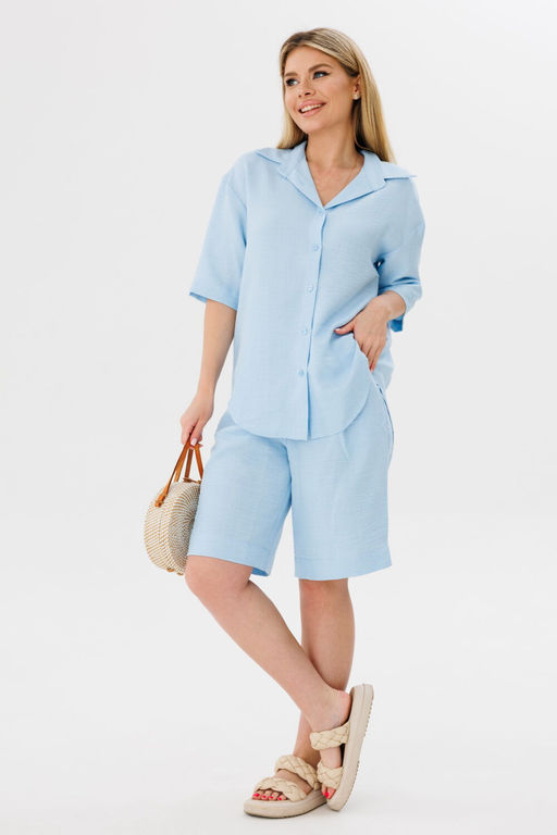 Рубашка AmberA 1061В голубой фото 6