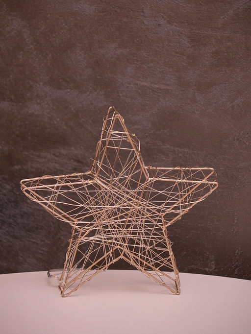 Фигура световая «Звезда», 20×20×4 см, 15 LED, батарейки ААх2 (не в компл.), свечение тёплое белое
