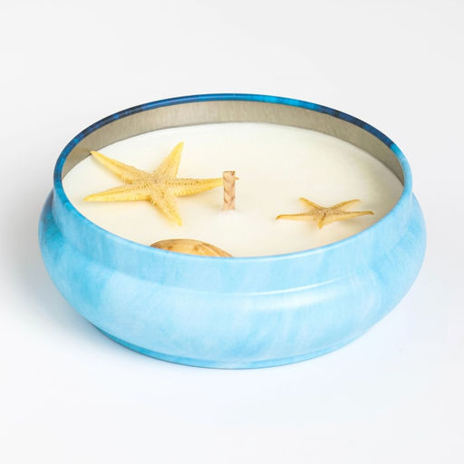 Ароматическая свеча в банке «Морской бриз», из соевого воска с сухоцветом, 3×8.5 см, 110 г