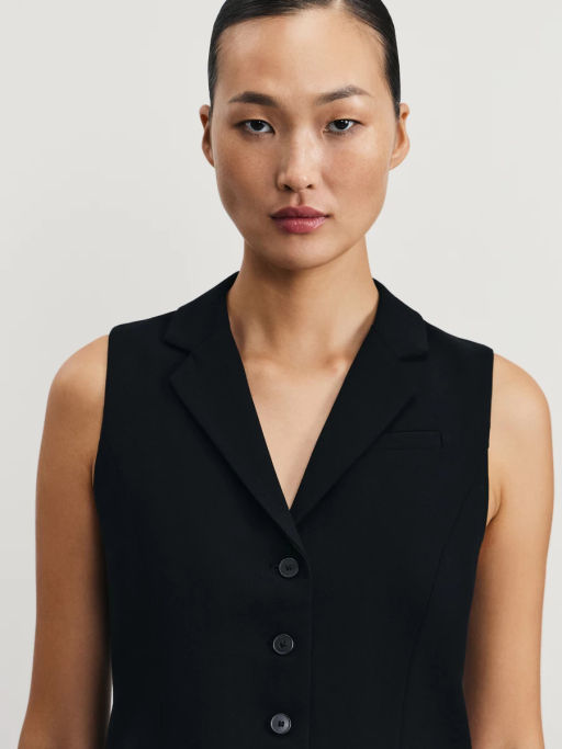 Прилегающий жилет с вискозой в составе / Zarina фото 6