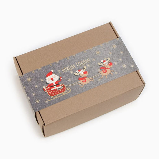 Новогодний подарочный набор «Настоящее счастье» плед и аксессуары