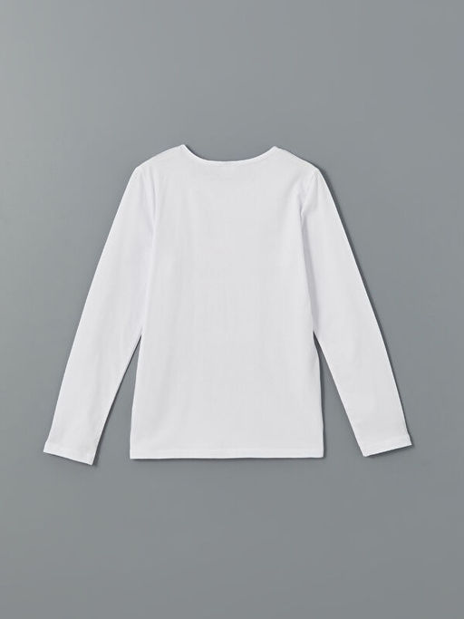 Bisiklet Yaka K?z ?ocuk Ti??rt - Waikiki фото 2