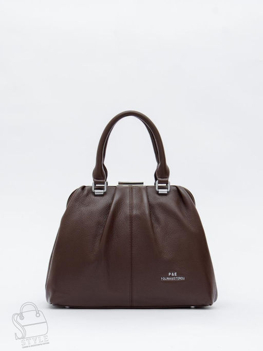 Сумка женская кожаная 9687Y coffee Polina&Eiterou
