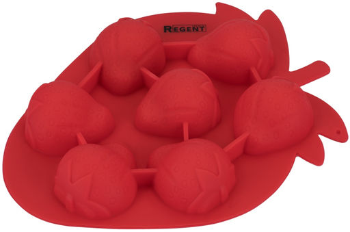 Форма для льда Клубничка 15.8х13х2.3 см Linea Silicone арт.93-SI-FO-16.16 (REGENT)  фото 3