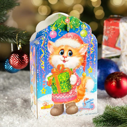 Цена за 5 шт. Подарочная коробка Заяц-Кот неон, 16 х 7,5 х 26 см - Simaland фото 5