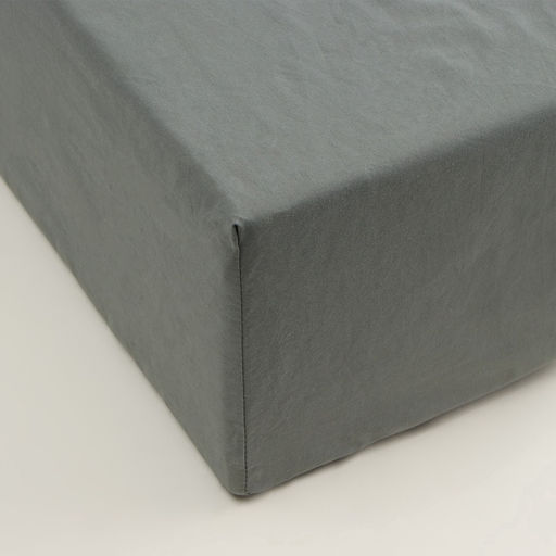 Простыня на резинке 1.5-спальная SL Home Cotton, 140200+30 см, тёмно-зелёная, жатый хлопок - Sima-land home фото 4