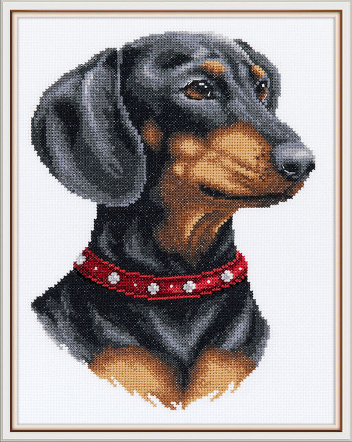 Набор для вышивания PANNA J-7469 Такса 19 х 24.5 см