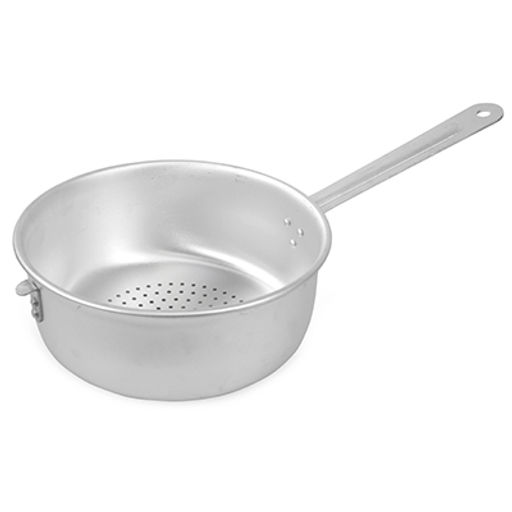 Дуршлаг-цедилка алюминиевый 2л, д22см, h10см, s1,5мм, матовый (Россия)