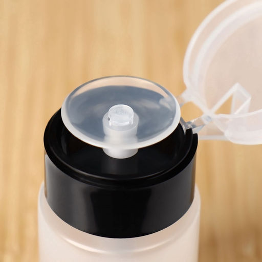 Цена за 2 шт. Флакон с помпой, 75 мл, чёрный, прозрачный