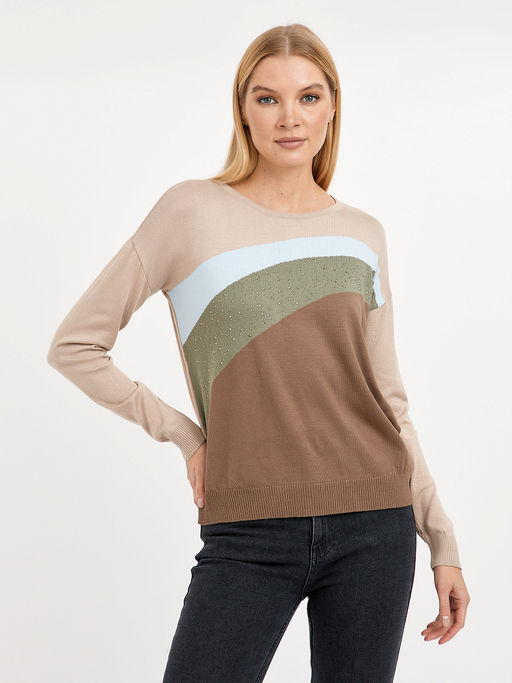 джемпер женский прямого кроя со спущенной линией плеча - Glenfield фото 5