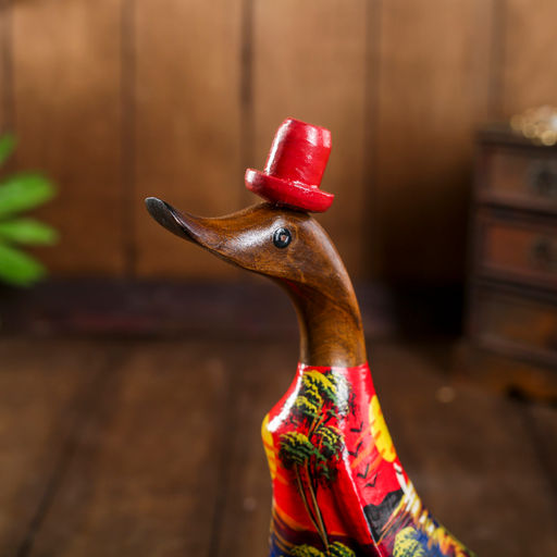 Сувенир «Утка с пейзажем», 13×9×27 см, дерево