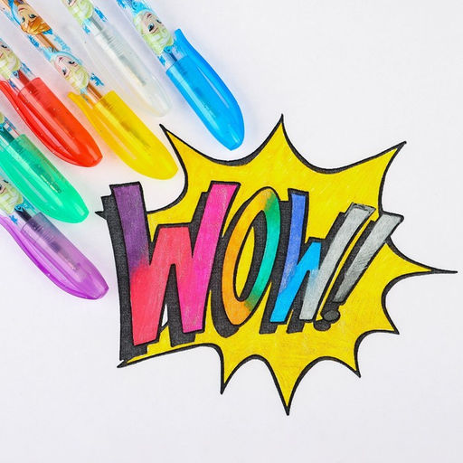 Набор гелевых ручек с блёстками, 6 цветов, Холодное сердце - Disney фото 3