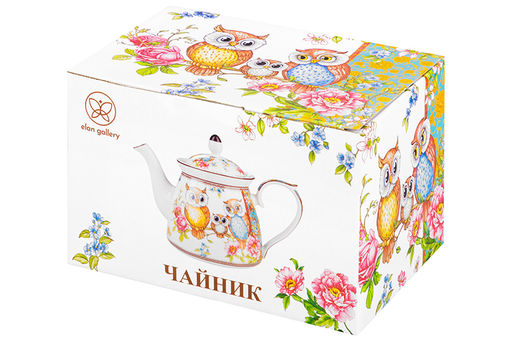 Чайник 1 л 23*13*17 см Совушки NEW BONE CHINA - Elan gallery фото 8