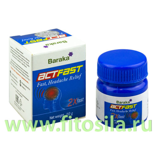 Бальзам АктФаст от головной боли из семян черного тмина 10 г "Барака" срок до 03.2026
