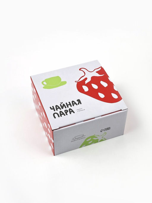 Чайная пара Клубничка, 300 мл