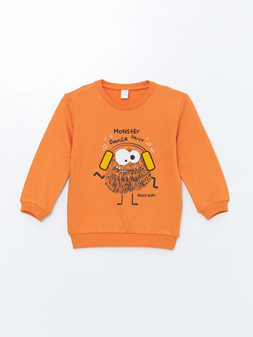 Bisiklet Yaka Uzun Kollu Erkek Bebek Sweatshirt ve E?ofman Alt 2li Tak?m - Waikiki фото 2