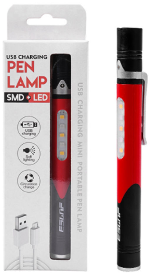 Фонарь универсальный COMIRON PEN RED корпус: жёсткий ABS, IPX5; свет: 1 XPG, 100lm, 5COB; аккум: 260 mAh, USB; красный /уп 60/ - ГалеонТрейд фото 6