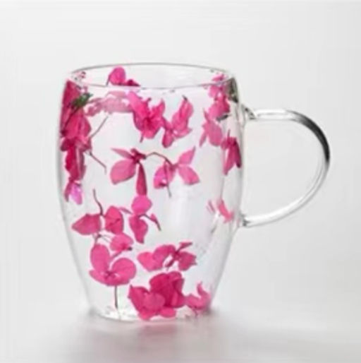 Кружка 350 мл двойное дно Сухоцветы / 350-1R /уп 100/