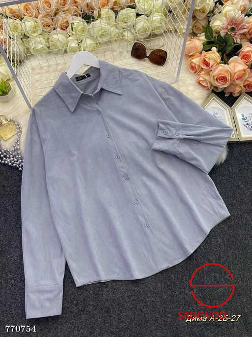 Женская вельветовая рубашка - Bruno фото 3