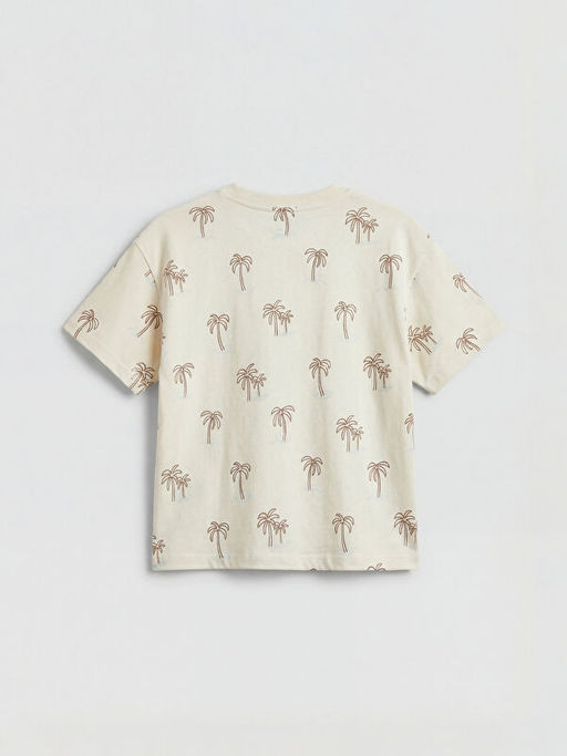 Bisiklet Yaka Bask?l? Erkek ?ocuk Ti??rt