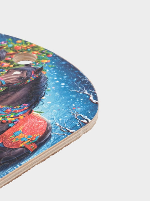 Цена за 2 шт. Доска разделочная сувенирная Дарим Красиво Символ года.С новым годом, календарь, дерево, 27.5?19.5?0.5 см, разноцветная