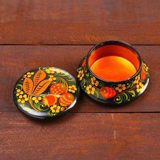 Набор кухонных принадлежностей «Земляничка», 6 предметов: 2 доски, 3 банки, подставка, дерево, хохлома