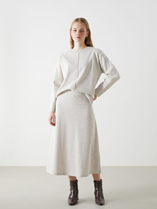 Beli Lastikli Kad?n Triko Etek