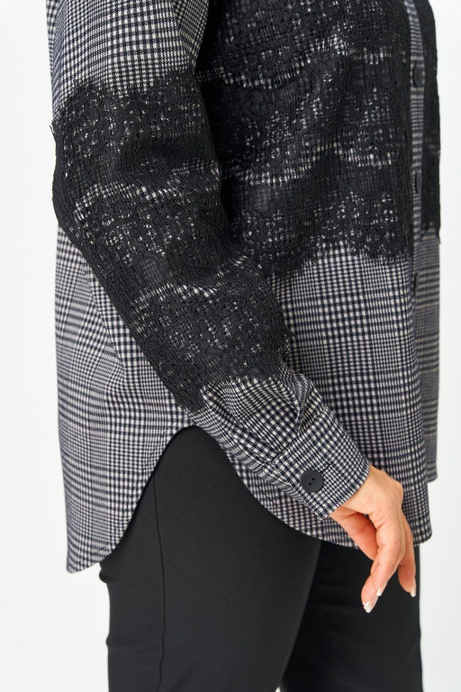 Блуза Svetlana Style 5032 серый клетка