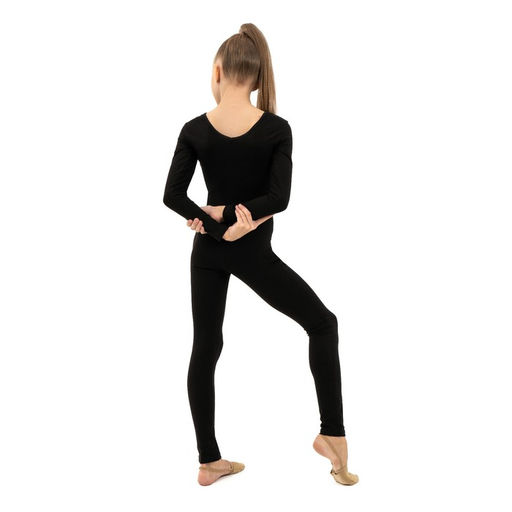 Комбинезон гимнастический Grace Dance, c длинным рукавом, р. 30, цвет чёрный  фото 7