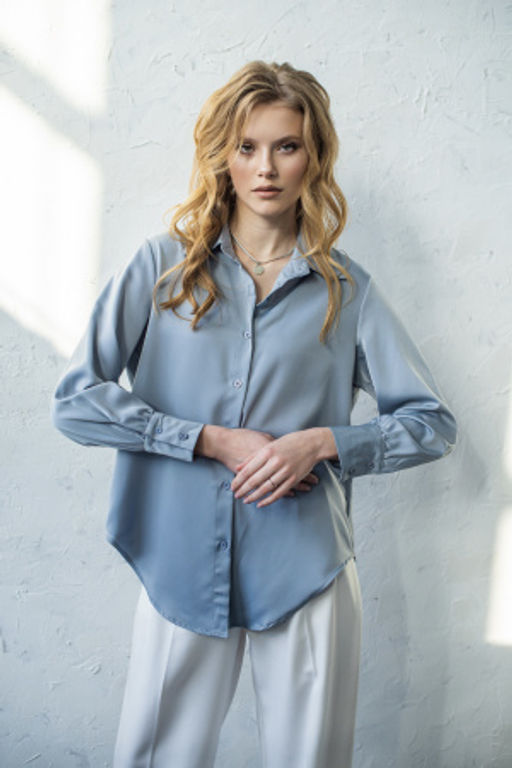 Блузка Шелли (серо-голубой) - Nadi bordo фото 2