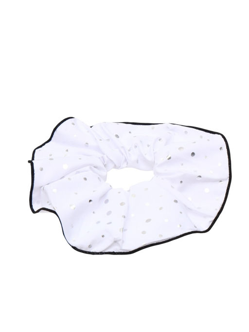 Цена за 3 шт. Резинка для волос "Орбита гранд" блеск, 14 см, белый