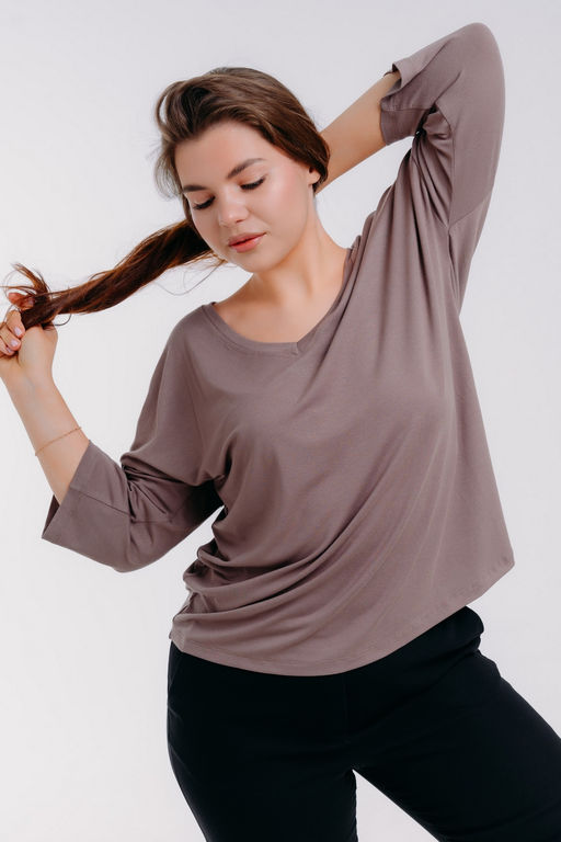 Футболка женская из вискозы Марина кофе - Амадэль фото 8