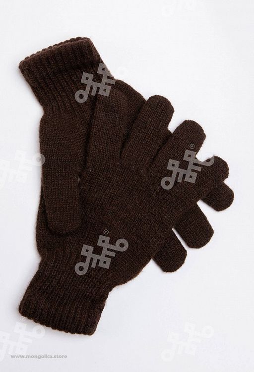 Перчатки взрослые из монгольской шерсти (арт. 04123) - Тод оймс ххк фото 2