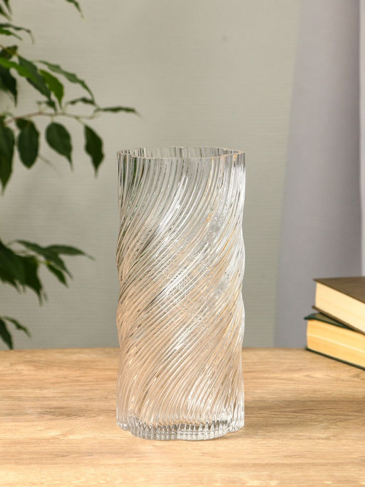 Ваза «Бриджит», 24.5×11 см, стекло, прозрачная