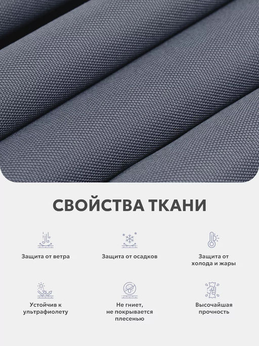 Шторы уличные для веранды/беседки на липучках SHO 145х200 Bio-Line, оксфорд