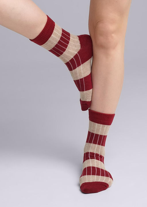 CLE Носки жен.Д663ш пан+шерсть п/ш красный