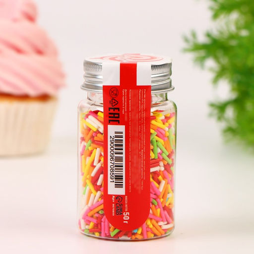 Кондитерская посыпка Вермишель цветной микс № 2, Пасха, 50 г - Кондимир фото 3