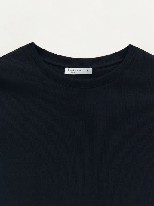 Базовая футболка в рубчик / Zarina  фото 9