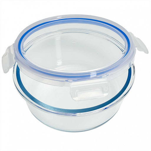 Форма круглая с герм.крышкой из жаропроч.стекла 1,0л "Забава" 17,4*6,7см РК-0106/2